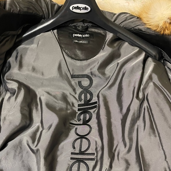 Pellepelle jacket sheep skin with fox fur collar it’s real never used - Picture 2 of 7